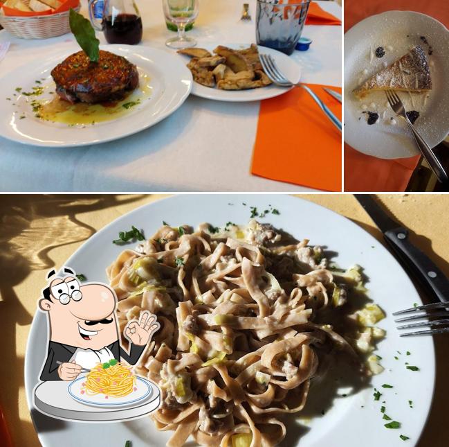 Spaghetti alla carbonara al Ristorante Pizzeria Il Rustichello