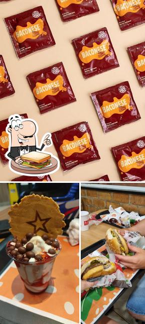 Sanduíches de queijo grelhado em Burger King