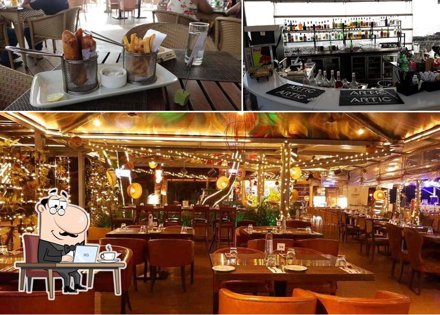 This is the photo depicting interior and bar counter at Bay 15