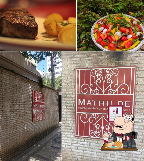 Experimente refeições de carne no Mathilde Restaurante