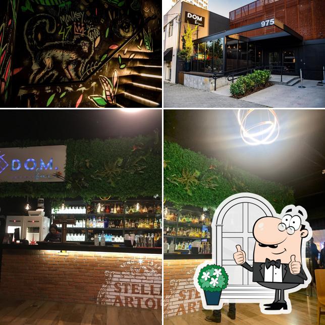 Veja imagens do exterior do DOM. Bar