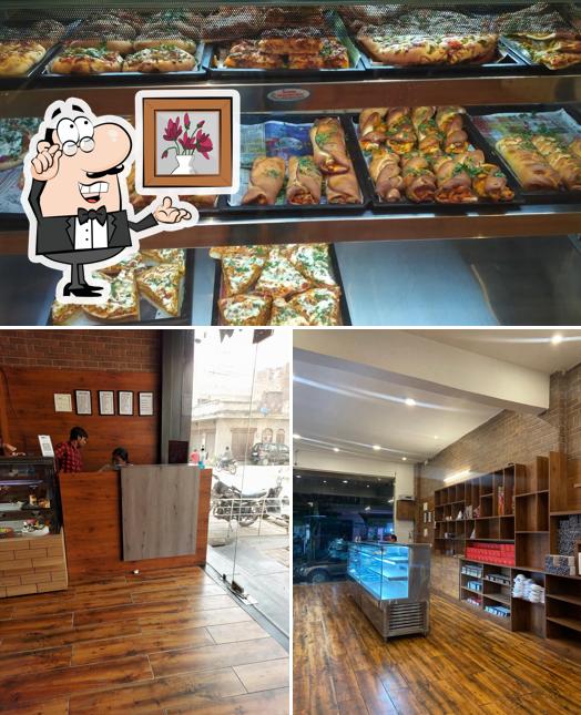 The photo of The Bakery Shop’s interior and pizza