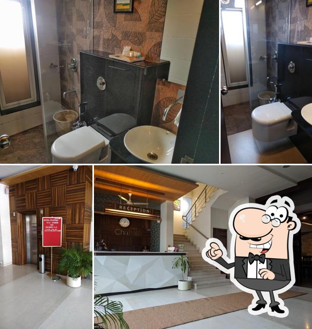 Take a seat at one of the tables at Hotel Chaitali Kolhapur