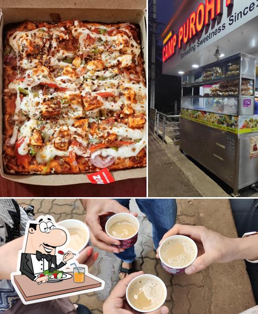 Take a look at the image displaying food and beverage at Original Camp purohit sweets (Udyambag branch)