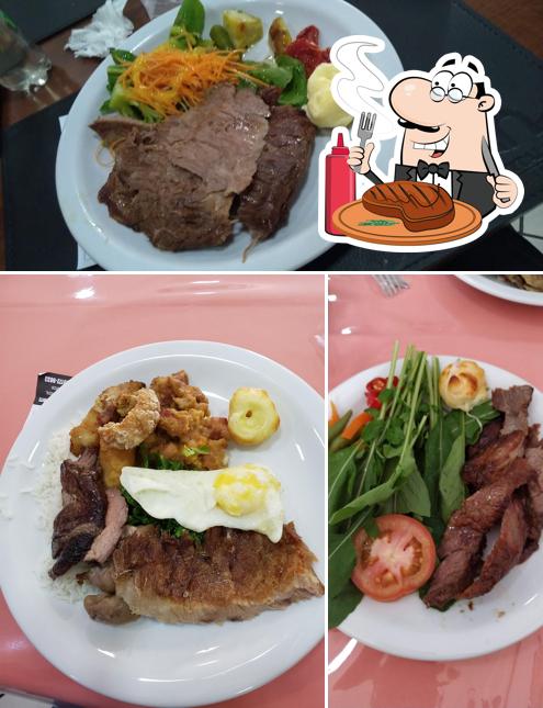 Peça pratos de carne no Churrascaria Portal do Sul