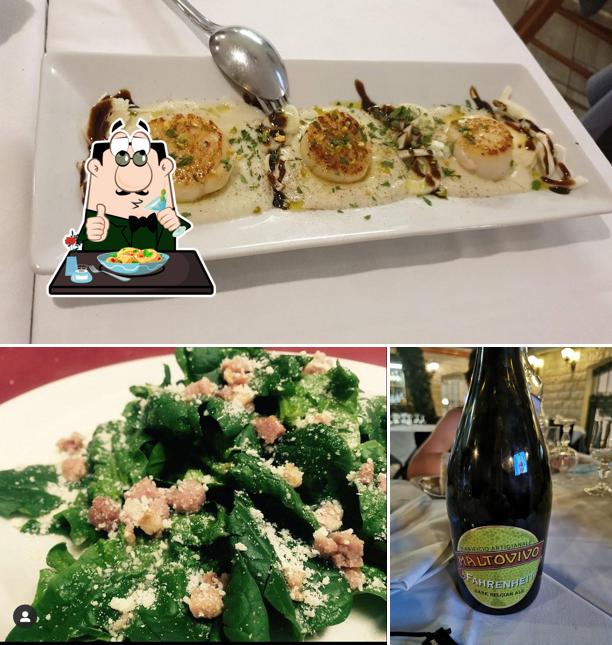 La cibo e alcol del ristorante