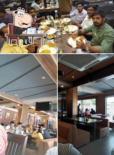 The interior of Shree Marutinandan kathiawadi & garden restaurant