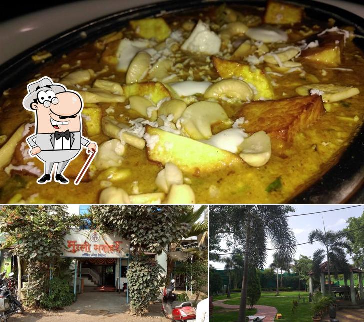 The restaurant's exterior and food