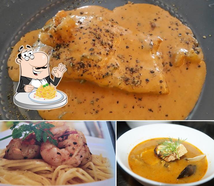 Spaghetti à la carbonara à Ristorante Duetto