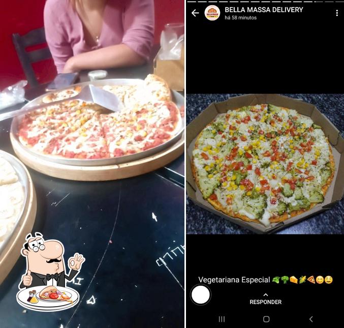 Peça pizza no Bella Massa Pizzaria Restaurante - Refeição Açaí Caldo Sanduíches Cremes Rodízio de Pizza toda Quarta-feira