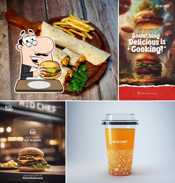 Get a burger at Red Chef