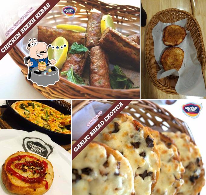 Food at Cheesiano Pizza