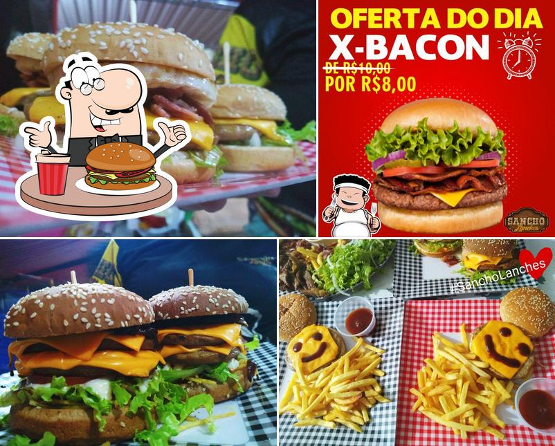 Os hambúrgueres do Sancho Lanches irão satisfazer diferentes gostos