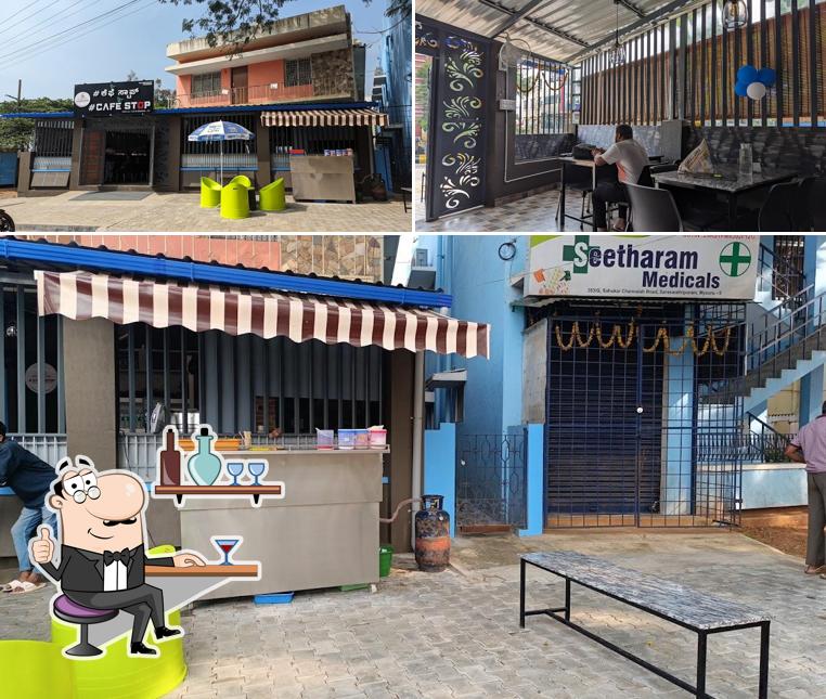 The interior of #Cafe stop