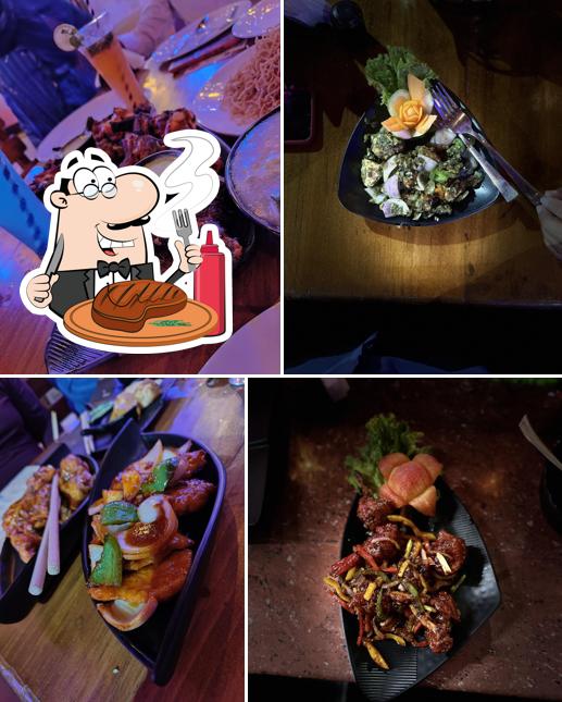 AROMA Cafe & Restaurant offers meat meals