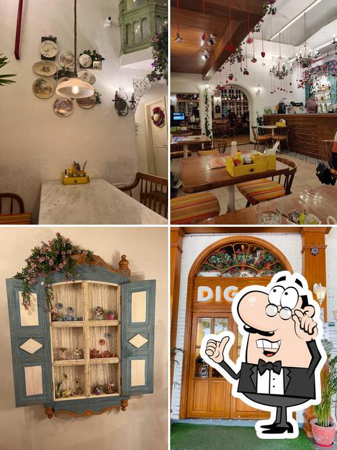 Take a seat at one of the tables at DIGGIN