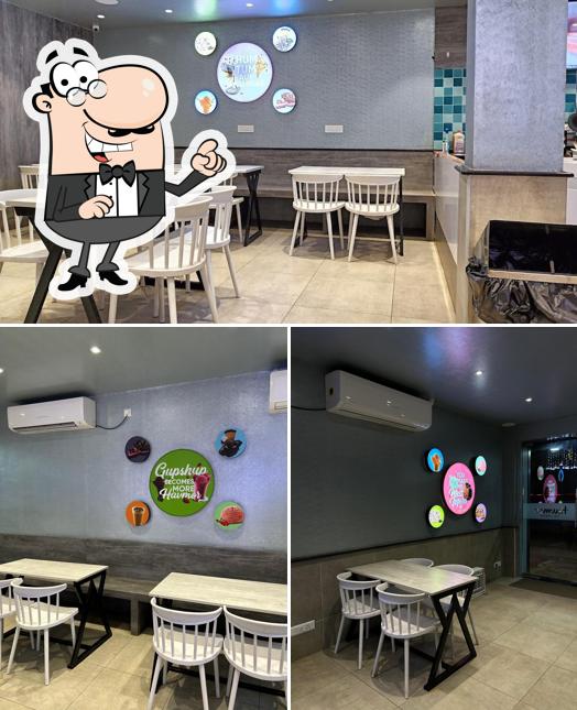 Take a seat at one of the tables at Havmor Havfunn Keelkattalai