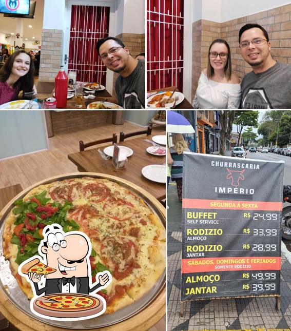 Experimente pizza no Churrascaria Império - Grill e Pizza