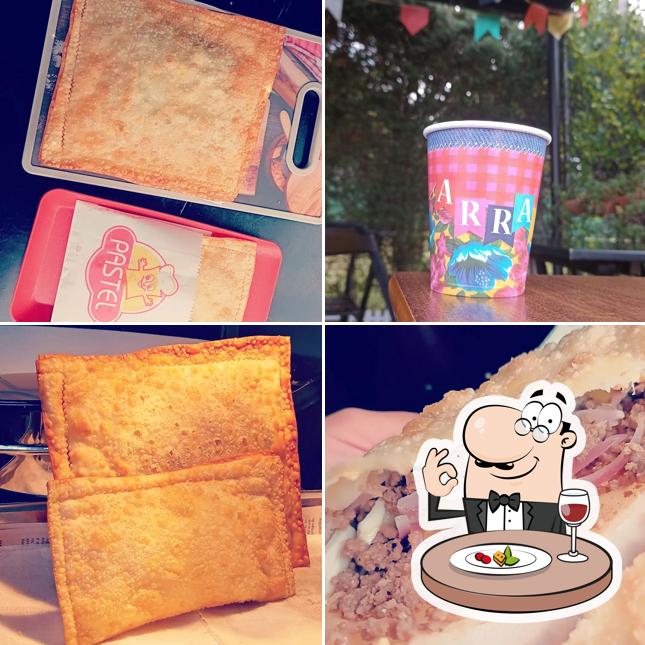 Comida em Café com Pastel