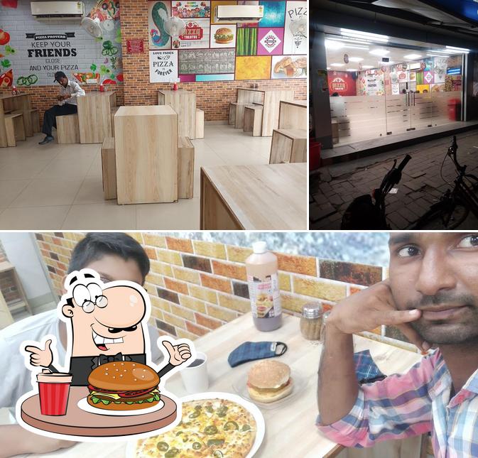 Get a burger at The Pizza Theatre