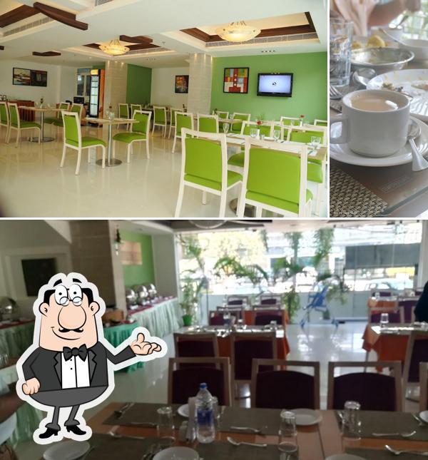 The restaurant's interior and beverage