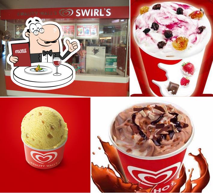 Food at Kwality Wall's Swirl's