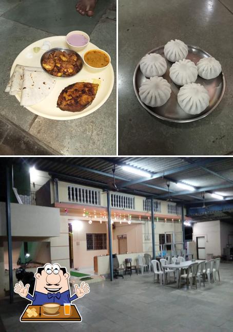 Take a look at the picture showing food and exterior at Bhoomi