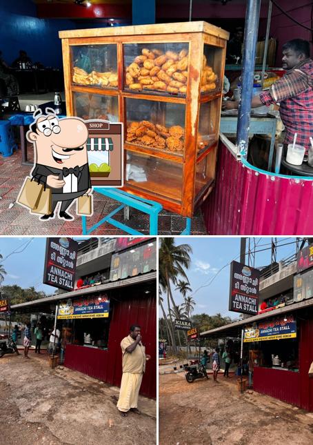 The picture of exterior and food at Annachi Tea Stall