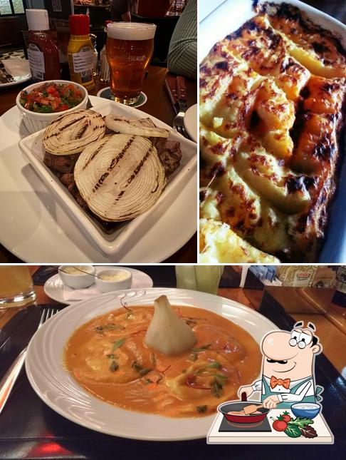 Curry de frango em The Black Horse Gastropub