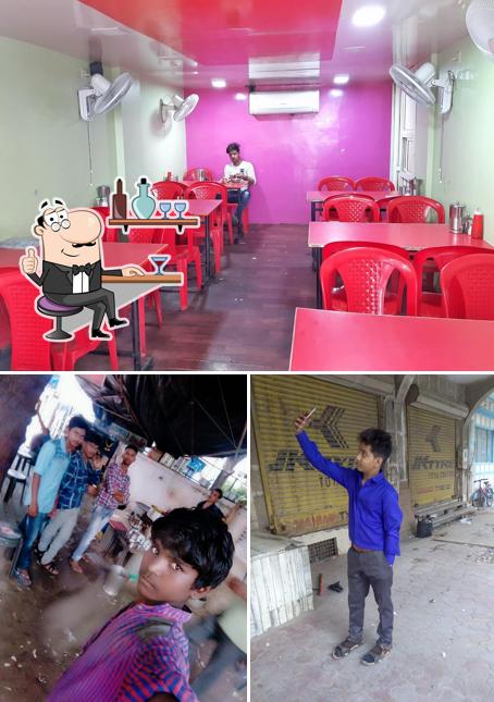 The interior of Jay Ambe Fast Food and Restaurants