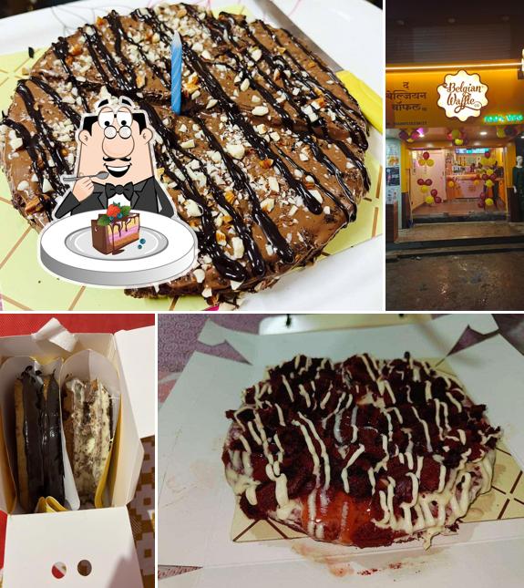 Chocolate cake at The Belgian Waffle Co