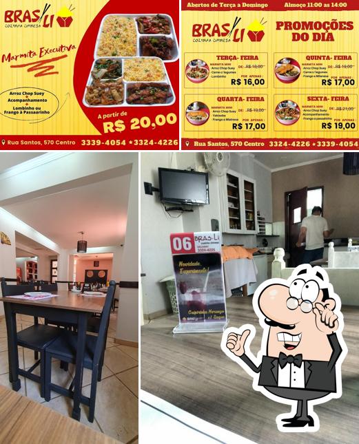 O interior do Bras-li Restaurante