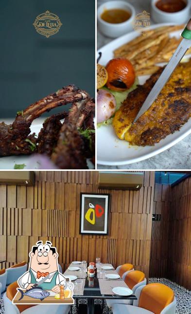 Grilled salmon at Café De Leila