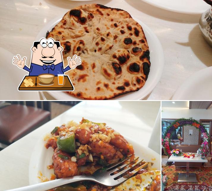 The picture of food and interior at Hotel Swami