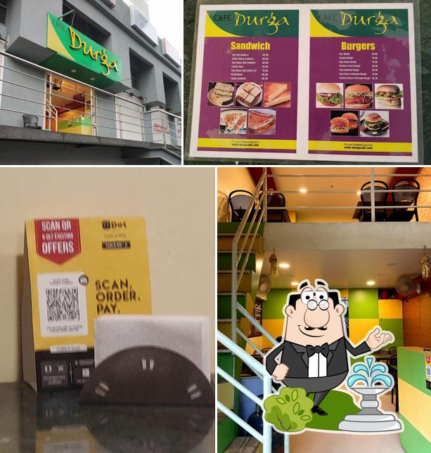 The exterior of Cafe Durga