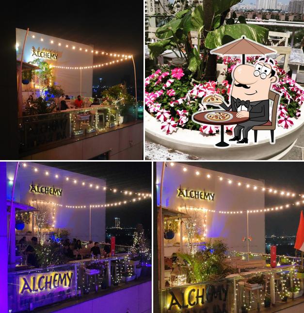 The exterior of Maamouche's Alchemy Terrace Bar