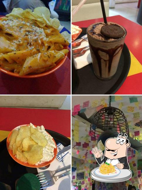 Spaghetti carbonara at Lucknow Diaries, Arts & Humanities Cafe