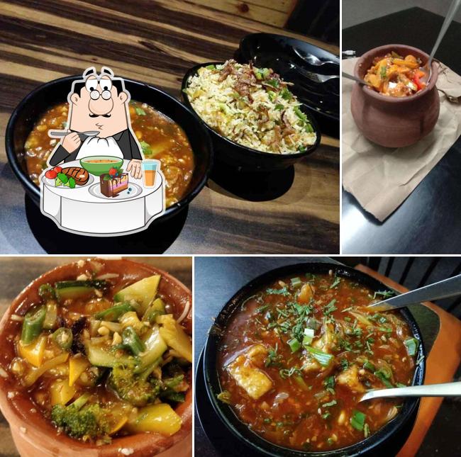 Hot and sour soup at Sizzling Spices