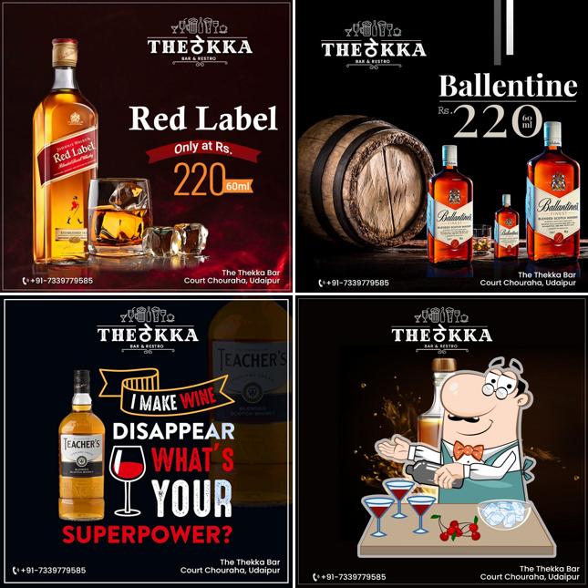 The Thekka Bar Udaipur serves alcohol