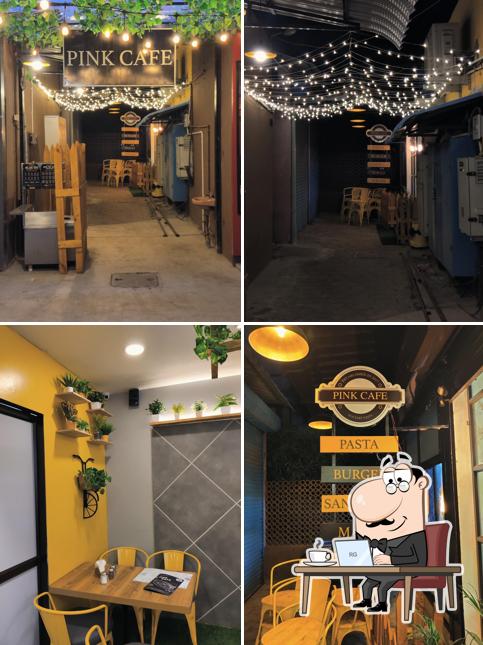 The interior of Pink Cafe (Thoraipakkam)