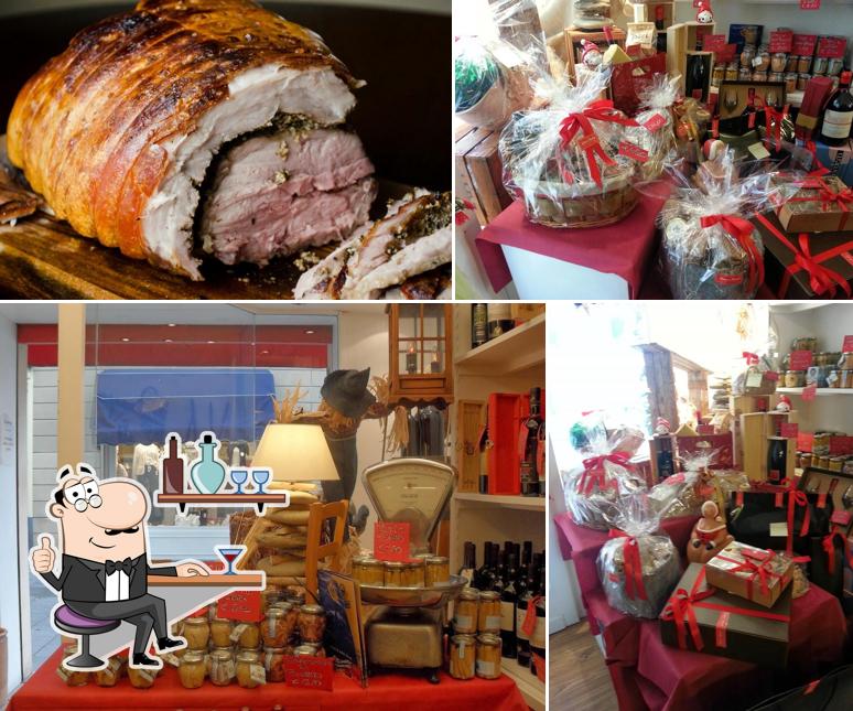 La interni e cibo del ristorante