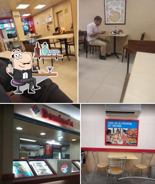 The interior of Domino's Pizza Shastri Nagar, Meerut