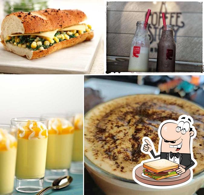 Order a sandwich at Cafe Coffee Day