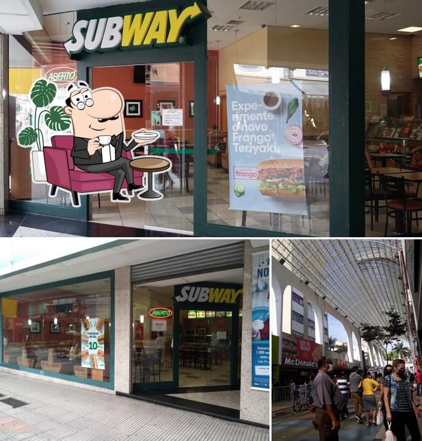 O interior do Subway