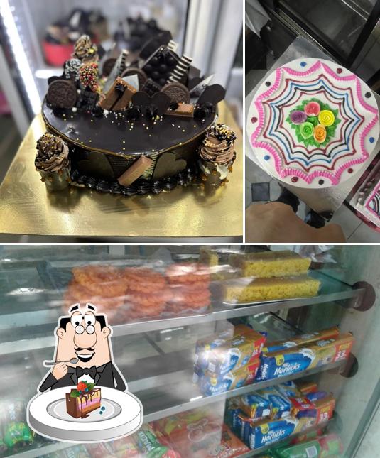 Chocolate cake at New Krishna Bakery