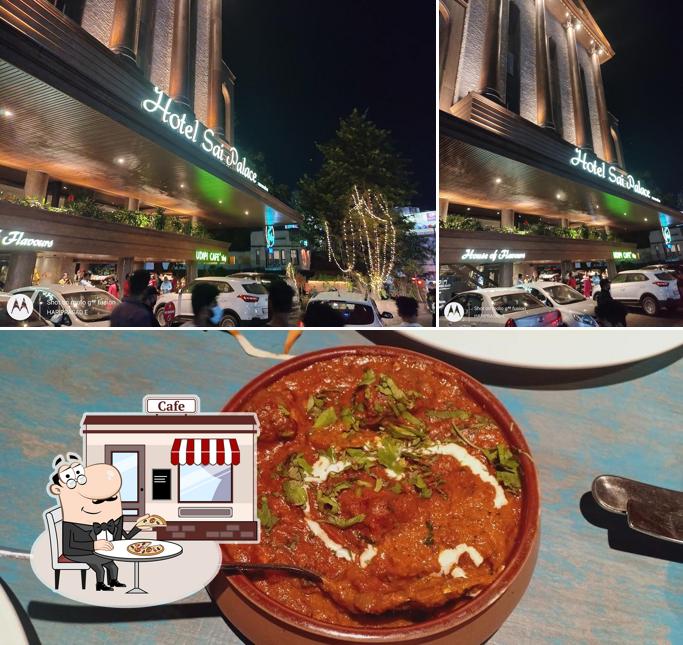 The picture of exterior and food at Go Fishy