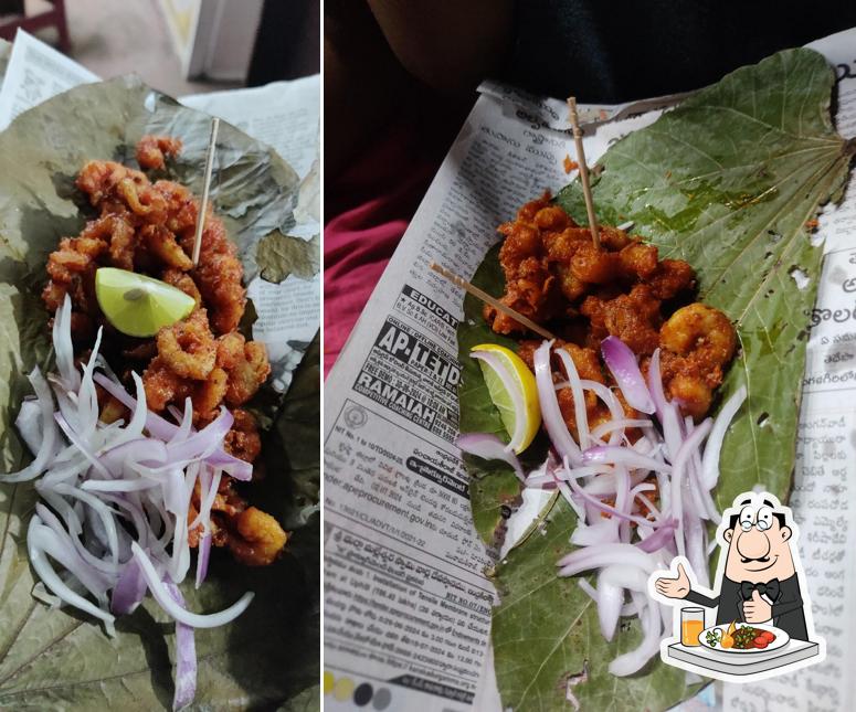 Food at Raju Gari Royyala Pakodi
