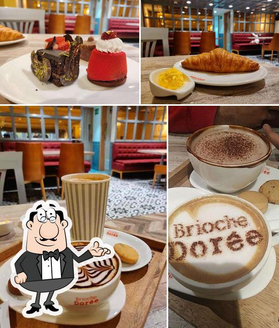 The photo of Brioche Dorée’s interior and drink