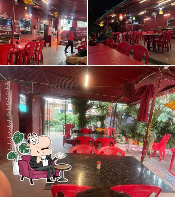 Take a seat at one of the tables at Mughlai chef's