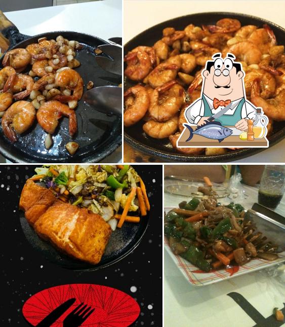 Salmão grelhado em Restaurante San Cor